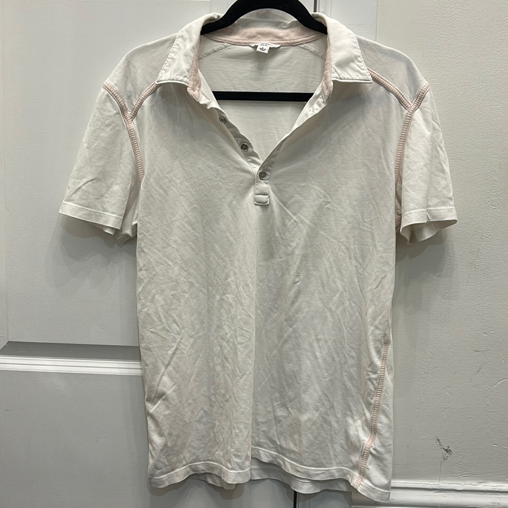 Calvin Klein White Slim Fit Collared Polo Size Large